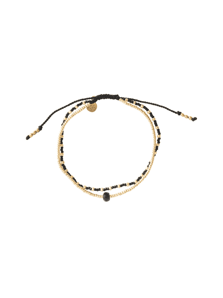 Armband - Friendship Black Onyx, Gold – Bild 2