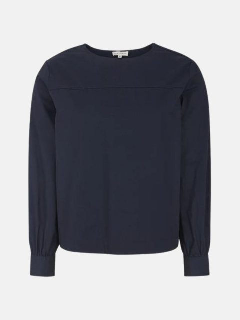 Klassische Bluse in Dunkelblau