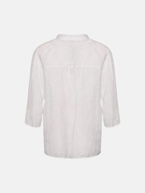 Harper, Ruffle Blouse, Linen - White 2