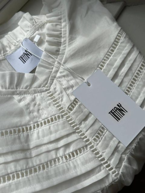 Harper, Ruffle Blouse, Linen - White 3