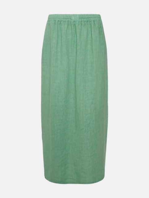 Hildur, Long Skirt, Linen - Dusty Mint 1