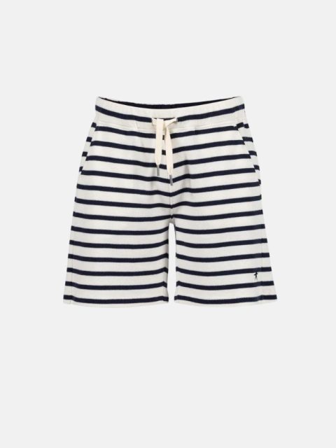 Shorts - Barbara, Striped Ecru_New Navy 1