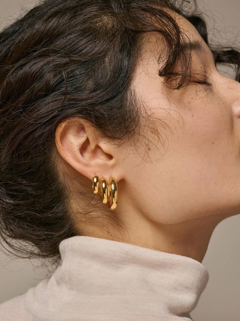 Ohrringe - Hoops Classic Wide 25mm, Gold