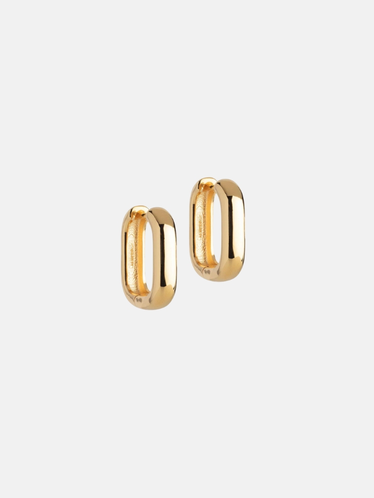 Ohrringe - Hoops Square 18mm, Gold