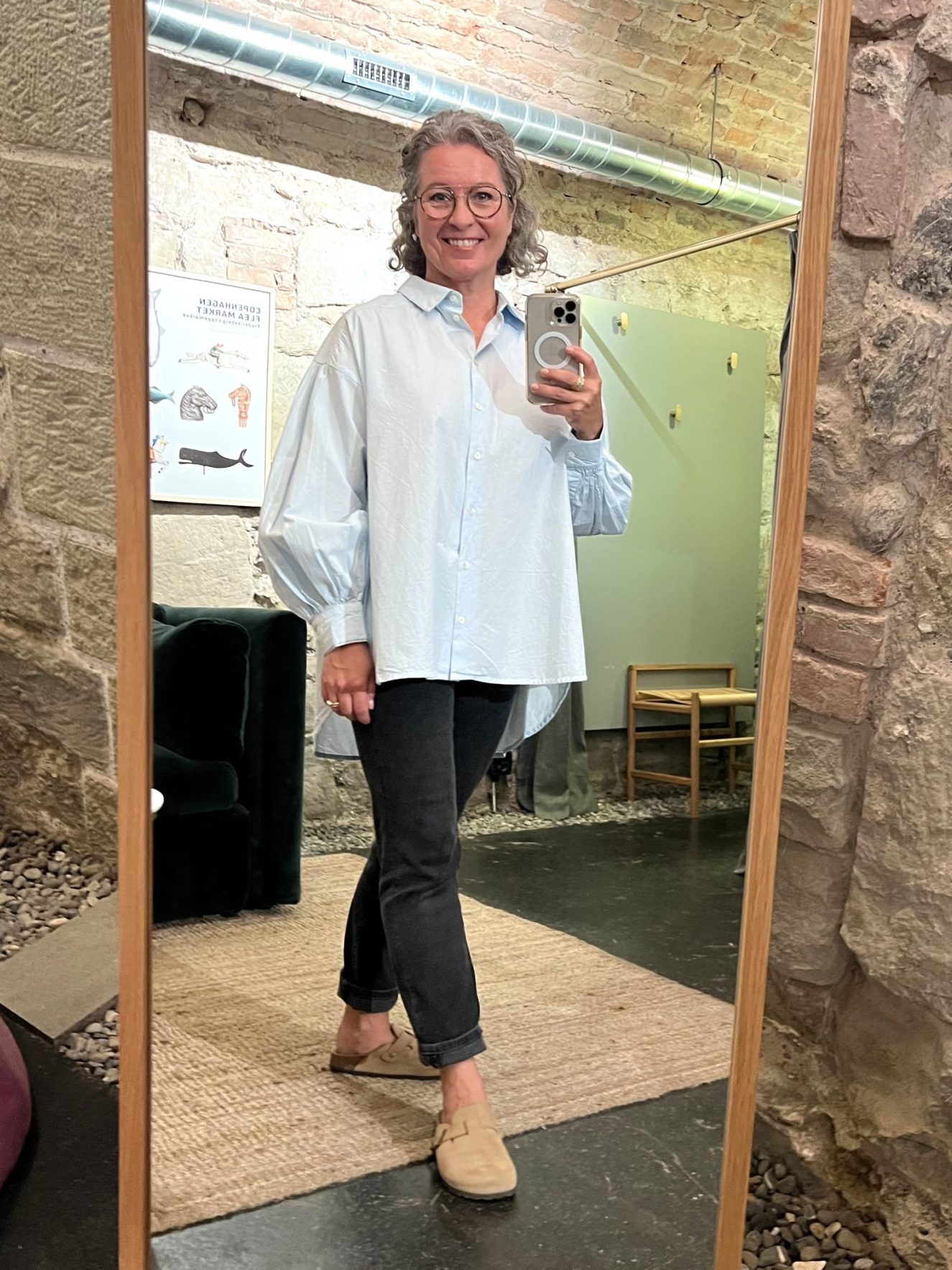 Bluse Look Sarah long chambray