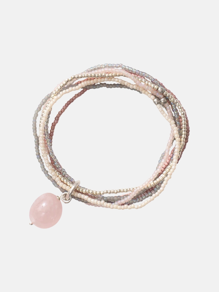 Armband - Nirmala Rose Quartz SC, Silver