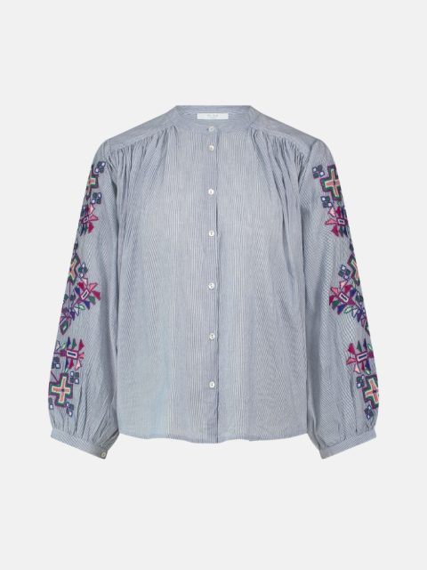 Alternative view of Bluse - Becky Pinstripe, Indi Grey