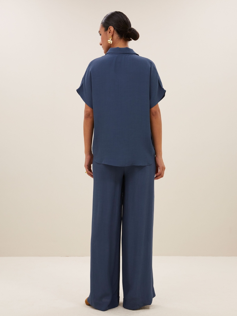 Bluse - Karly Viscose, Opal Blue – Bild 6