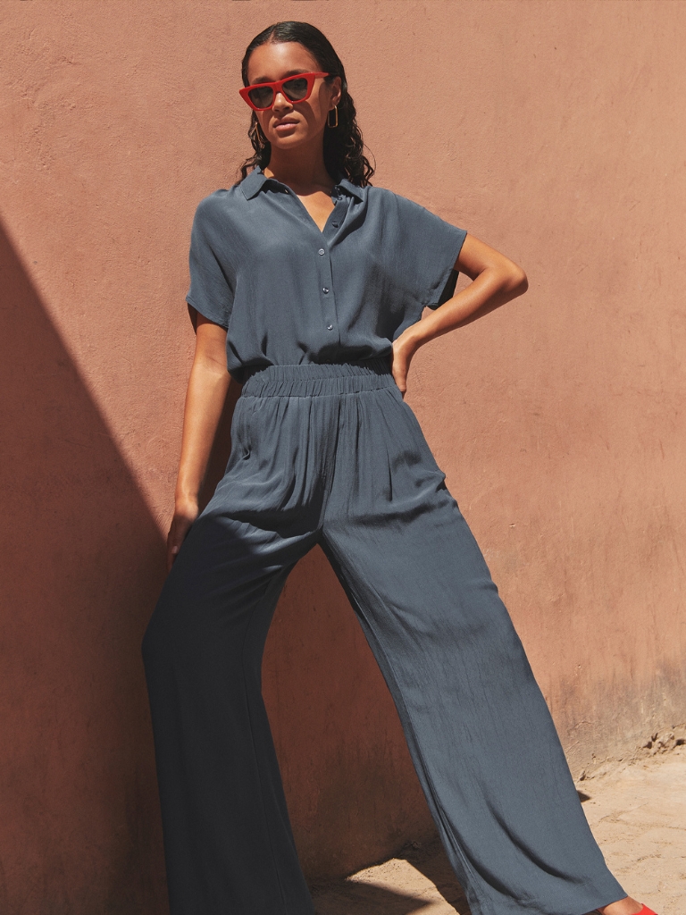 Bluse - Karly Viscose, Opal Blue