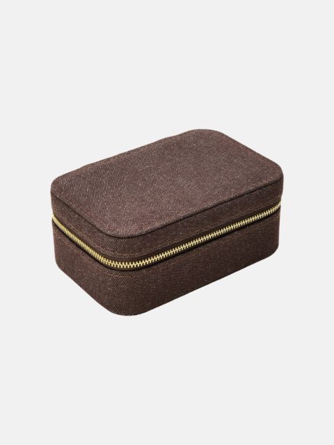 Large Jewelry box, Chocolate Denim