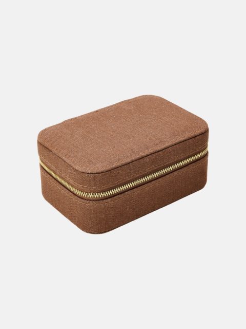Large Jewelry box, Cognac Denim