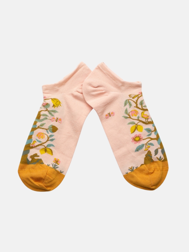 Socken - Socquette Arbre Rose Bouton