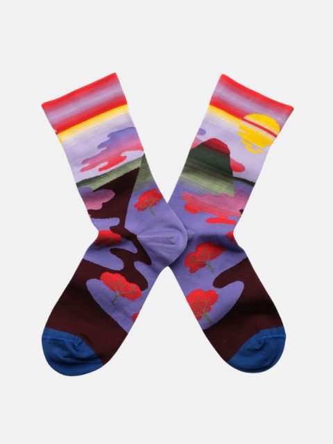 Socken - Chaussette Paysage Mauve