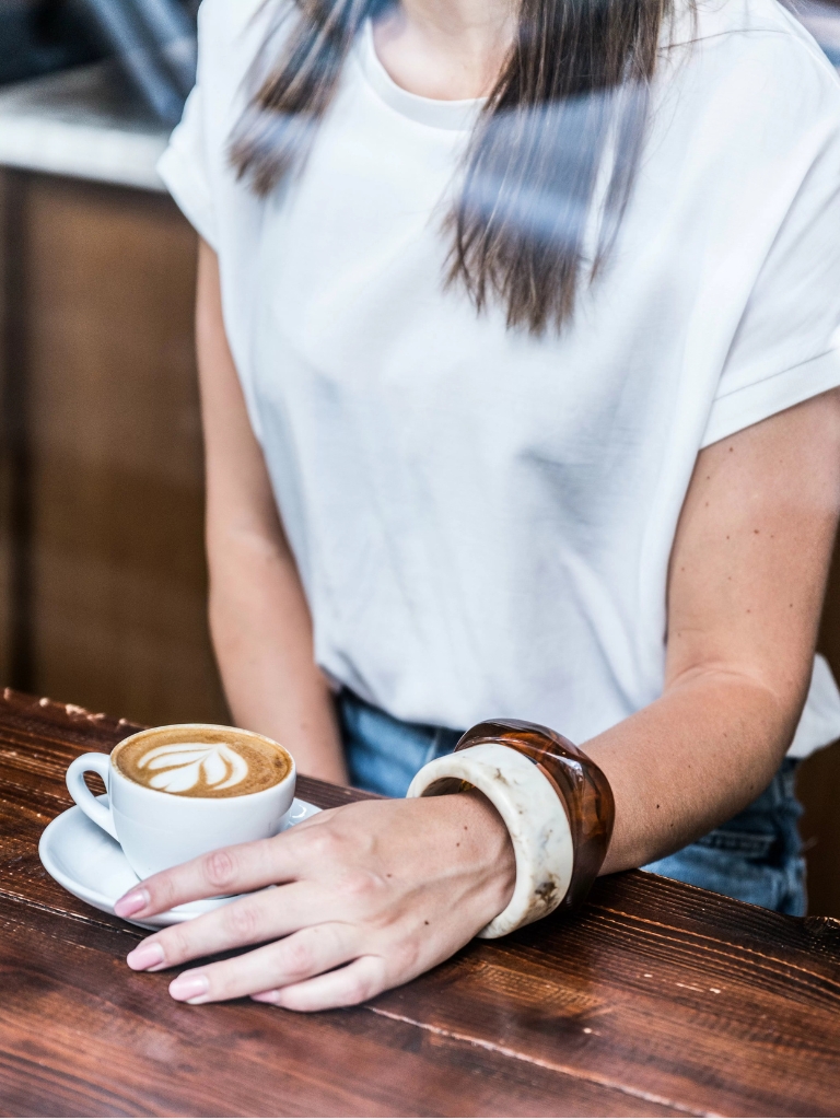 Armband - Square Bangle, Yellow – Bild 3