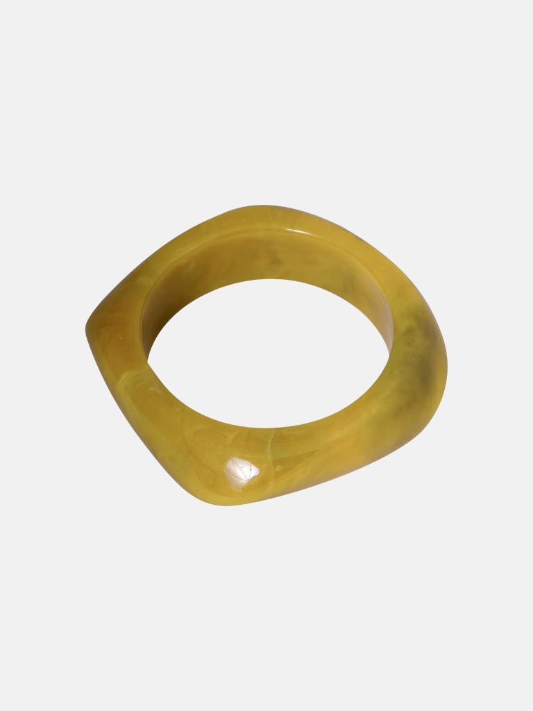 Armband - Square Bangle, Yellow