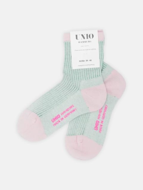 Socken - Mini Stripe, Rose Salvia