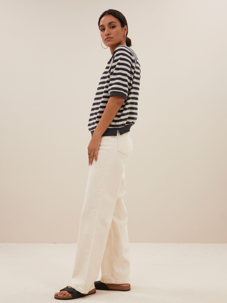 Shirt - Neva Slub Stripe, Jet Black – Bild 3