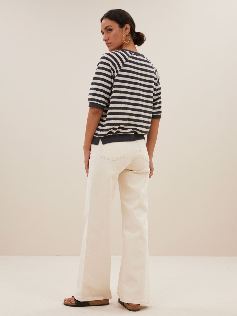 Shirt - Neva Slub Stripe, Jet Black – Bild 4