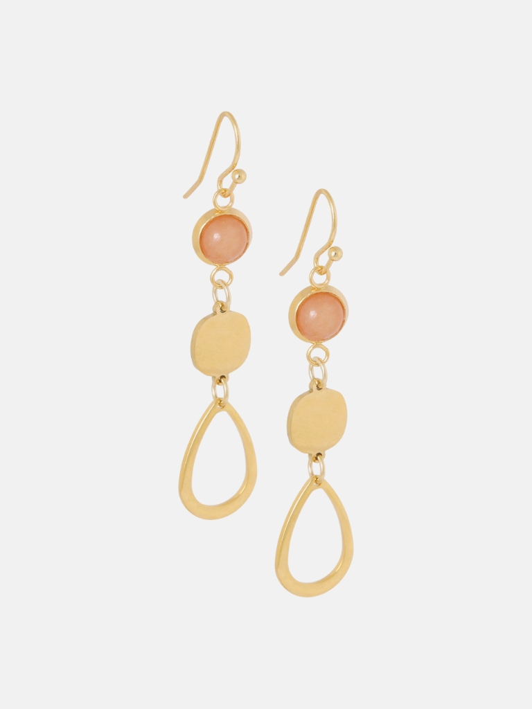 Ohrringe - Gemstone With Open Teardrop (5cm)