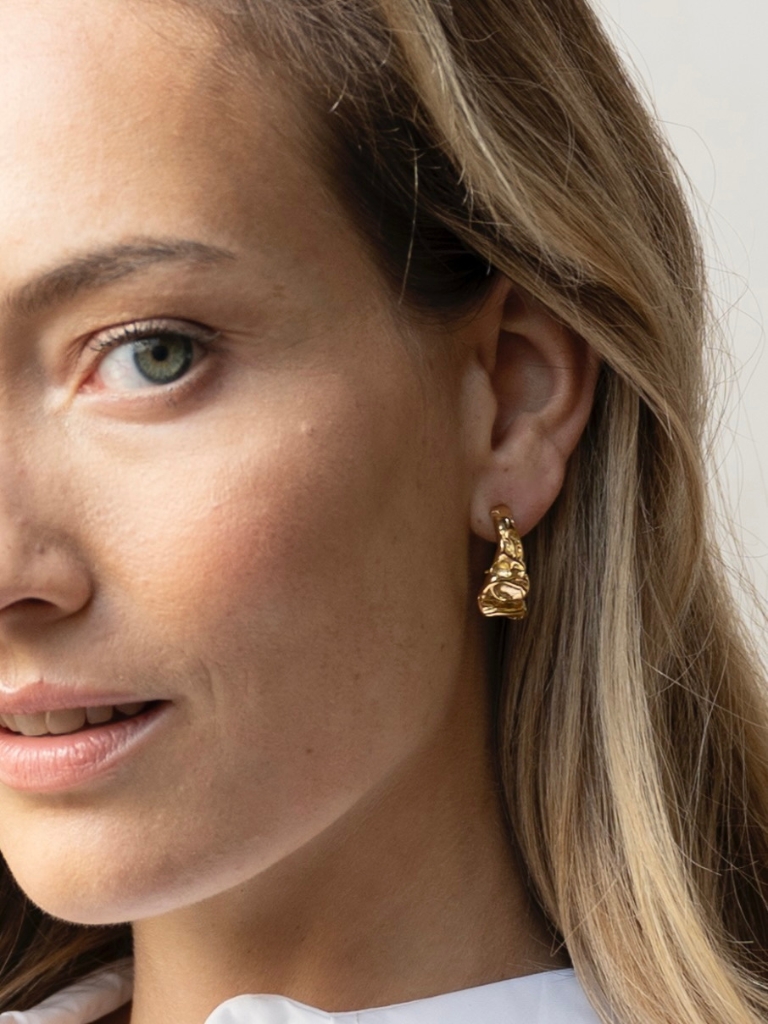 Ohrringe - Hammered Organic Studs (2.8cm) – Bild 4