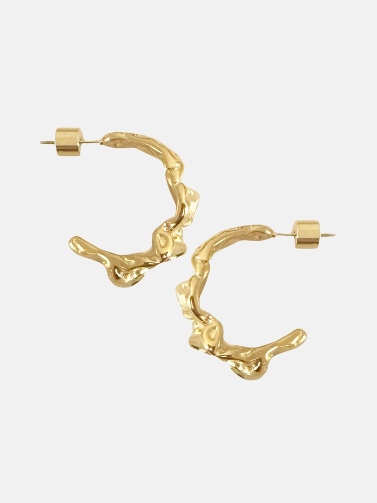 Ohrringe - Hammered Organic Studs (2.8cm)