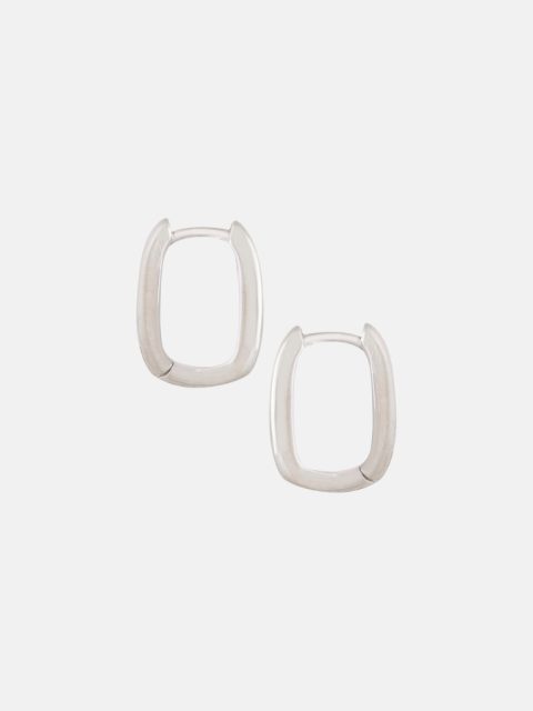 Ohrringe - Rectangular Creoles Silver