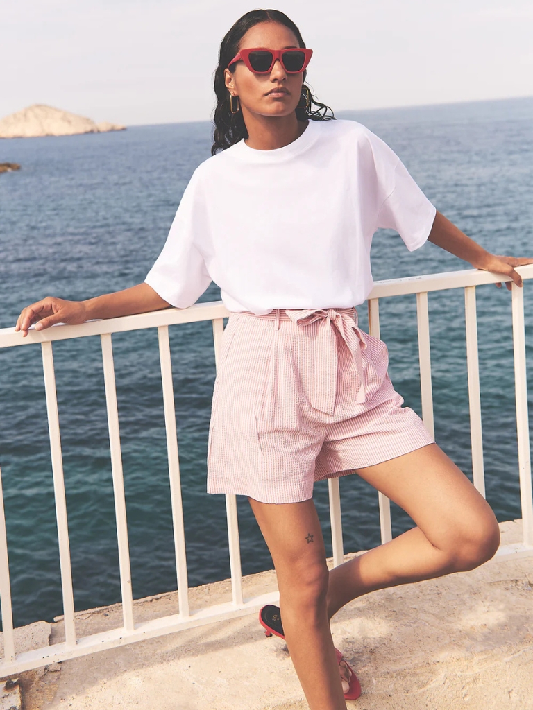 Shorts - Judy Stripe, Pink Seer