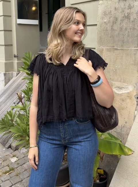 How to Style a Black Blouse