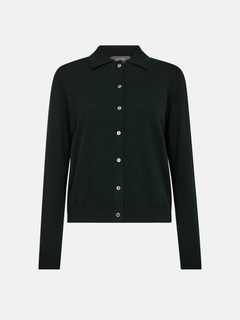 Cardigan - MMRelena Flip Knit, Scarab