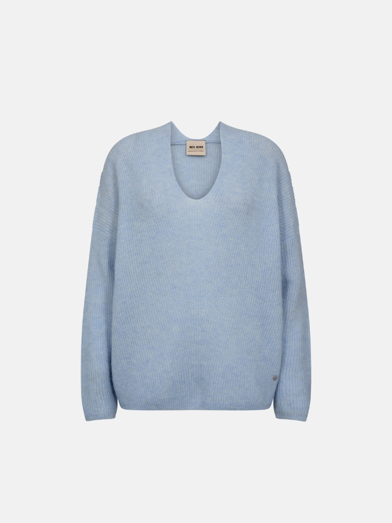 Strick - MMThora V-Neck, Cashmere Blue