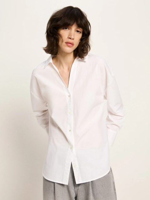Alternative view of Bluse - Oversize Hemdbluse GOTS, White