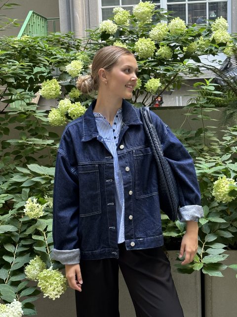 Denim Jacket Look for Colder Days