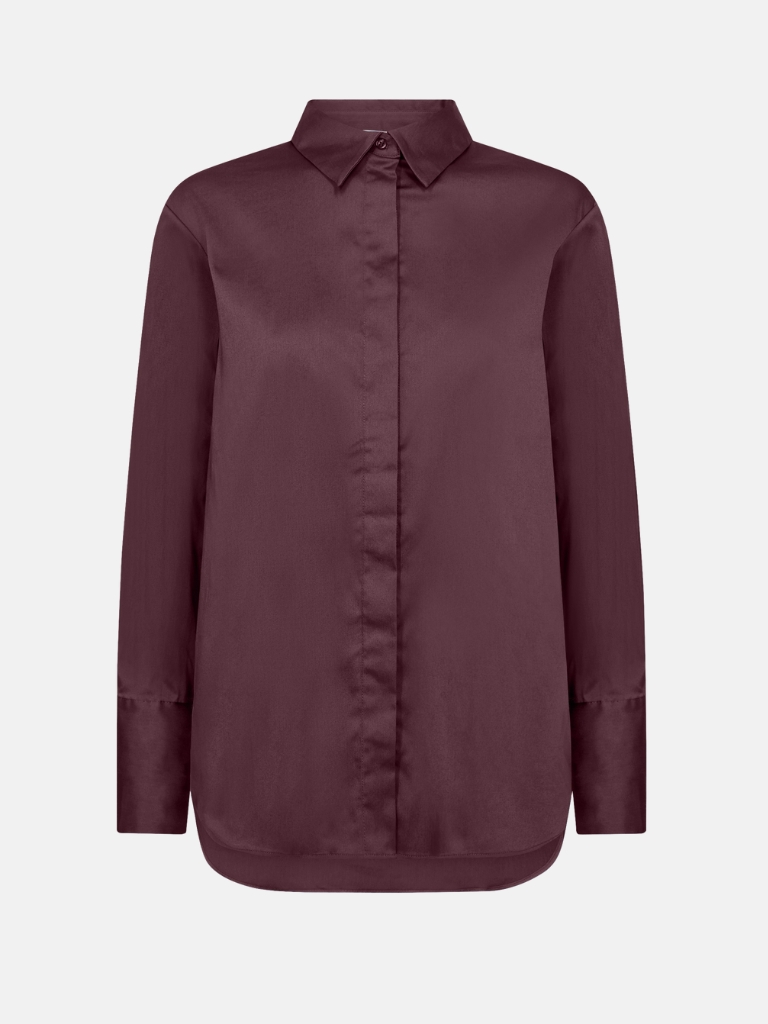 Shirt - LR Isla Solid 7, Bordeaux