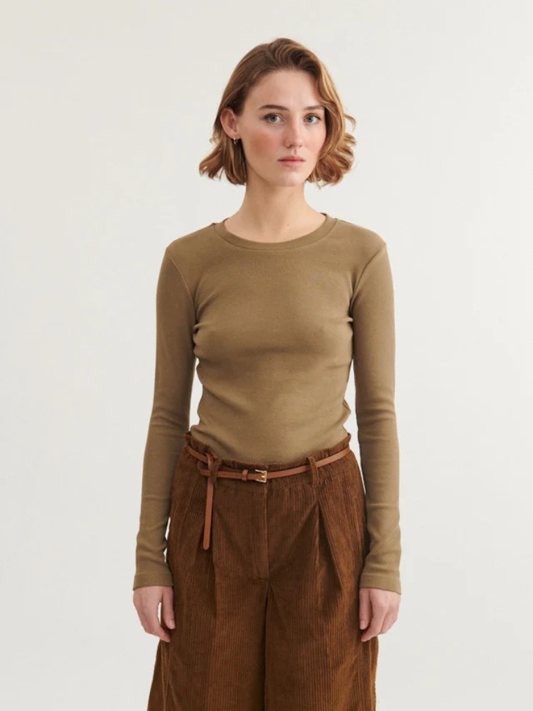 Shirt - Ludmilla LS, Capers Green