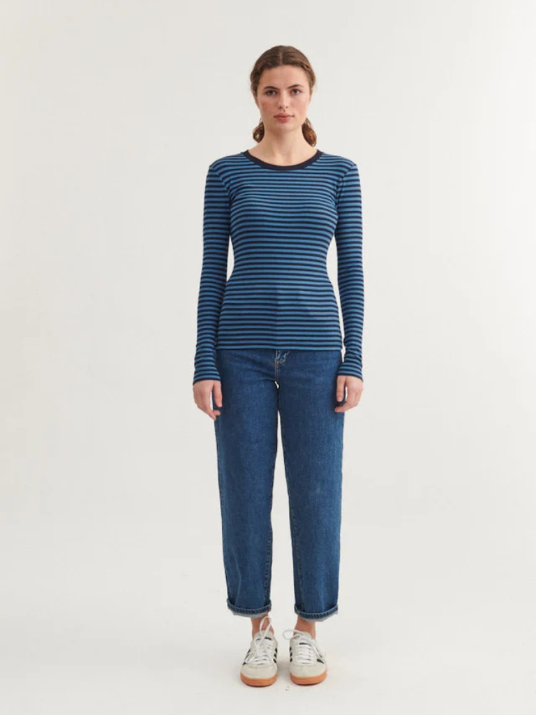 Shirt - Ludmilla LS, Copen Blue / Sky Captain – Bild 3