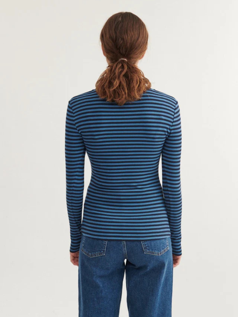 Shirt - Ludmilla LS, Copen Blue / Sky Captain – Bild 4