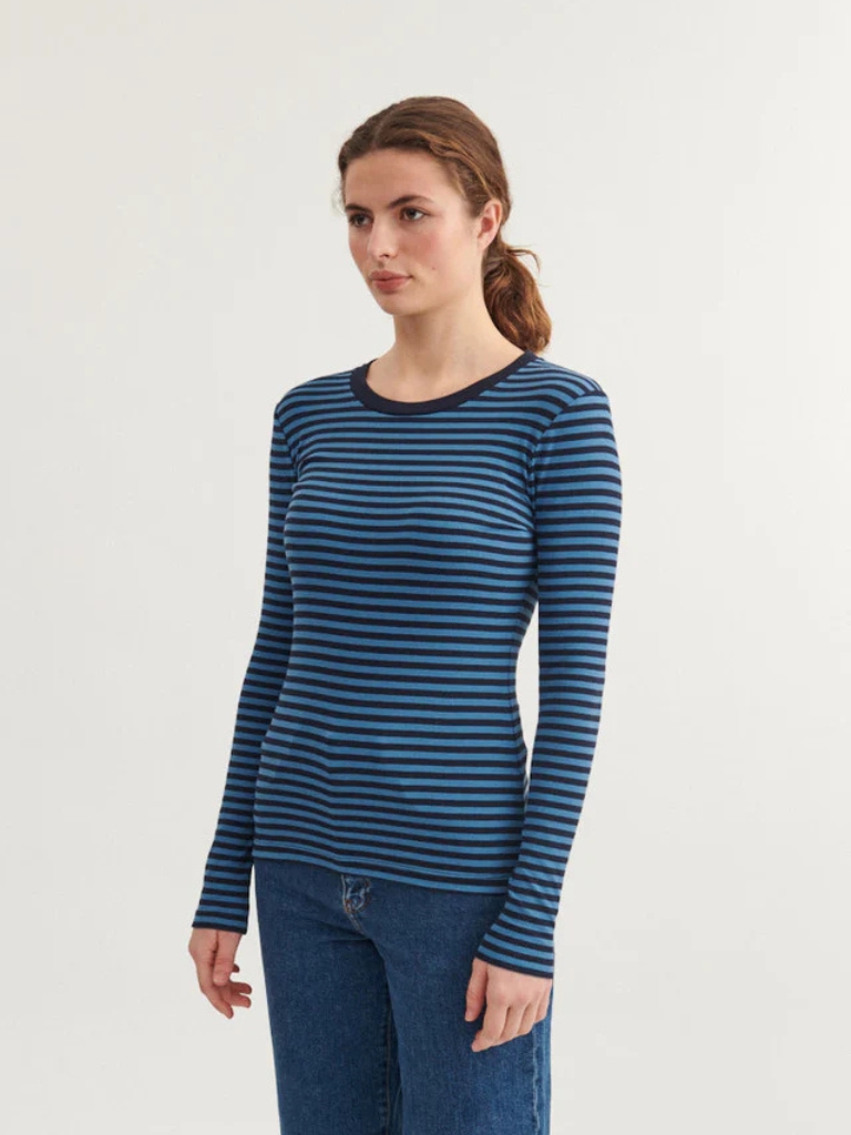 Shirt - Ludmilla LS, Copen Blue / Sky Captain – Bild 2