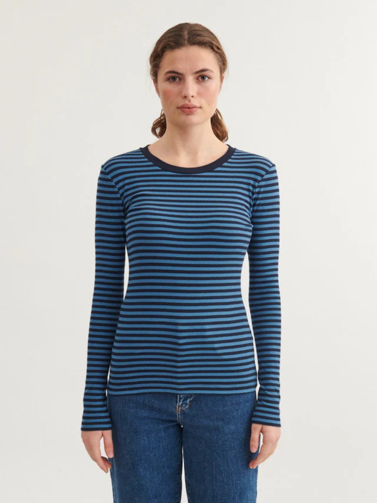 Shirt - Ludmilla LS, Copen Blue / Sky Captain