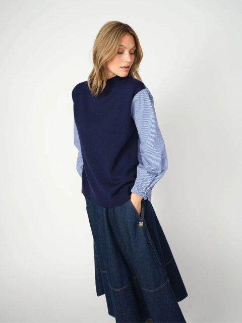Alternative view of Shirt - MMJuella LS Stripe Combi, Maritime Blue