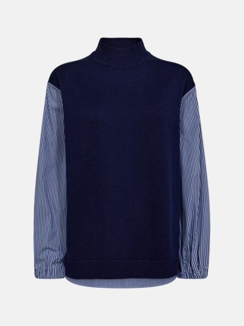 Shirt - MMJuella LS Stripe Combi, Maritime Blue