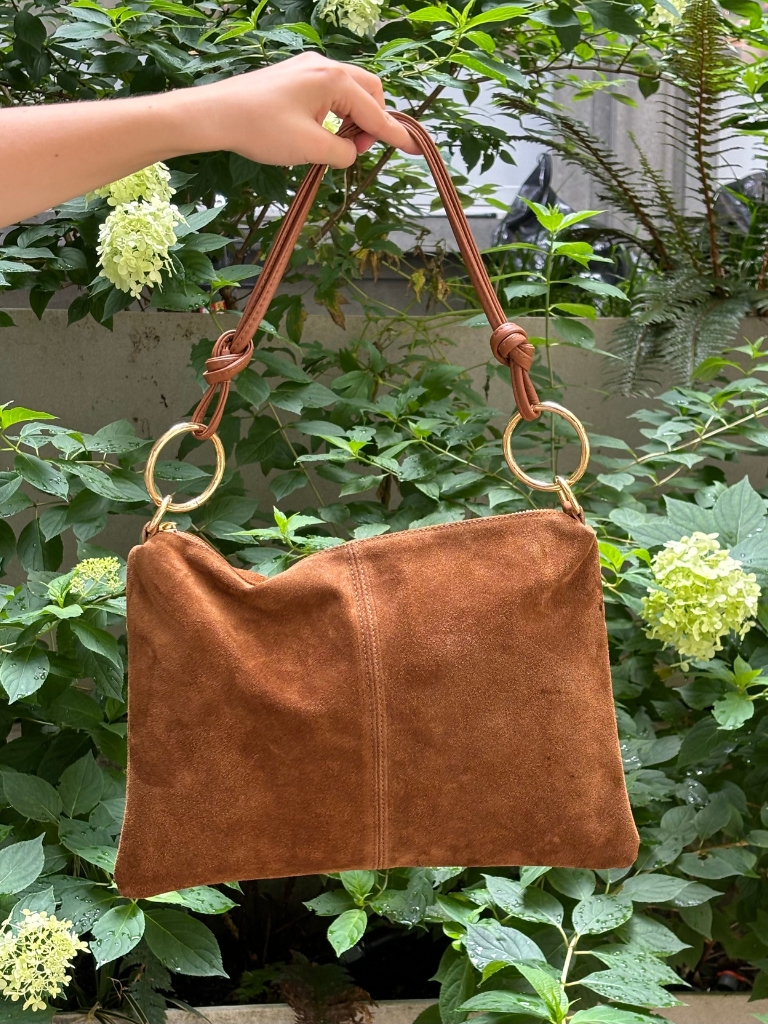 Tasche - Bern, Camel Suede Leather