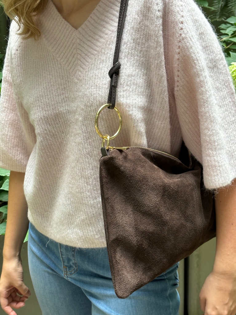 Tasche - Bern, Chocolate Suede Leather – Bild 2