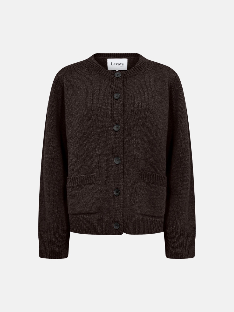 Cardigan - LR Perle 9, Fudge