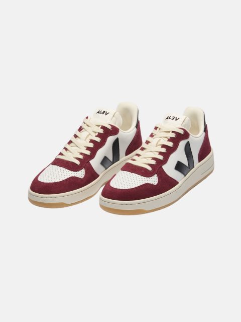 Alternative view of Sneakers - V-10, Leather, White Black Amarante