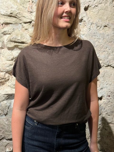Alternative view of T-Shirt - Anabell Linen Blouse, Chocolate