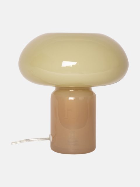 Glaslampe - Beige / Salbei