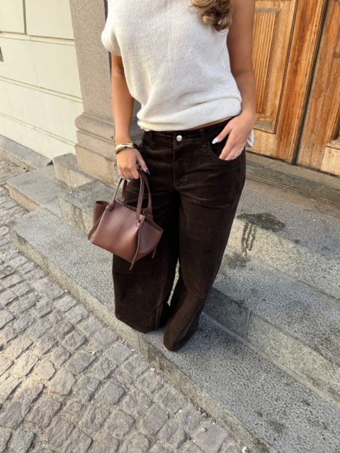 Alternative view of Hosen - Frederikke Corduroy, Dark Brown