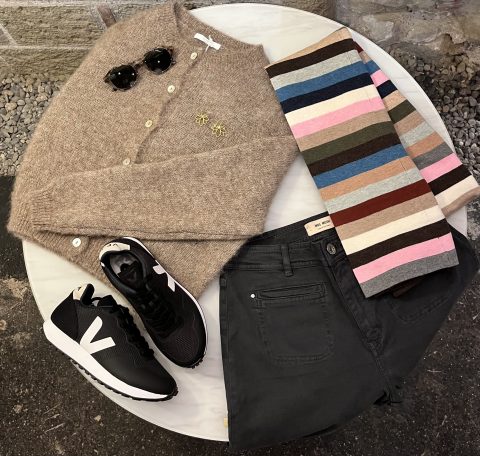 Cozy cardigan look