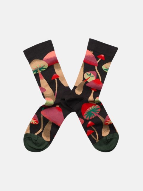 Socken - Champignons Faux Noir