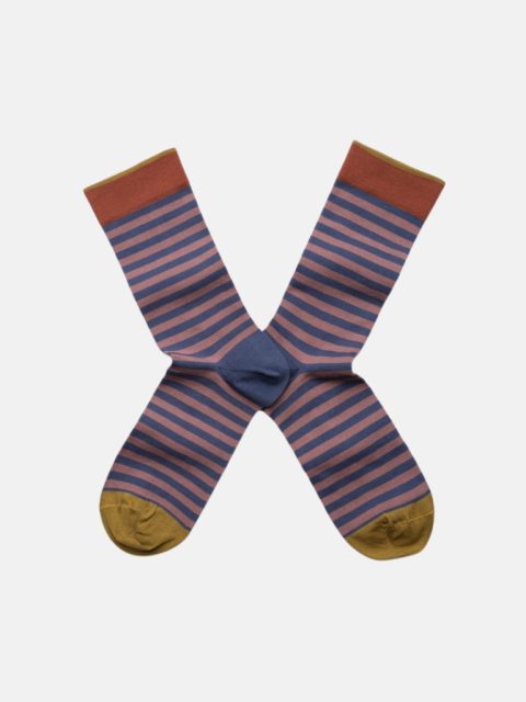 Socken - Chausette Rayures Raisin
